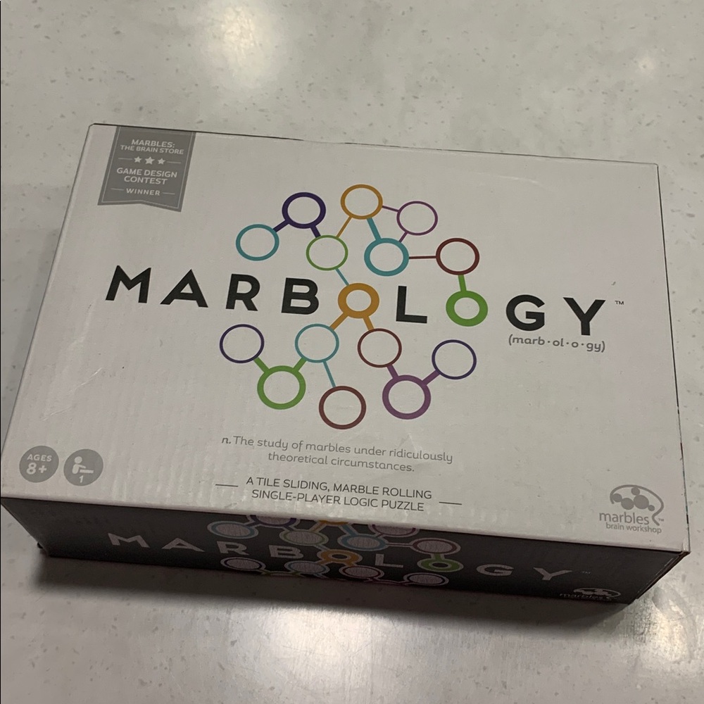 Marbology A Tile sliding Marble rolling Single-Player Logic Wood Puzzle Game NEW